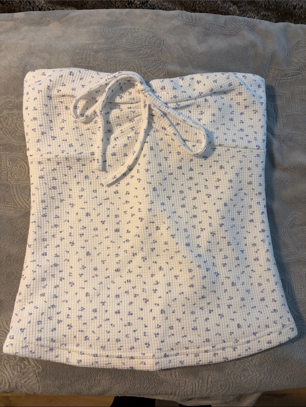 Peppermayo White Ribbed Tube Top